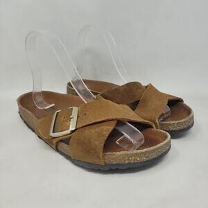 Birkenstock Siena Sandals EU38 US7.5 Brown Allover Mink Suede Exquisite Slides